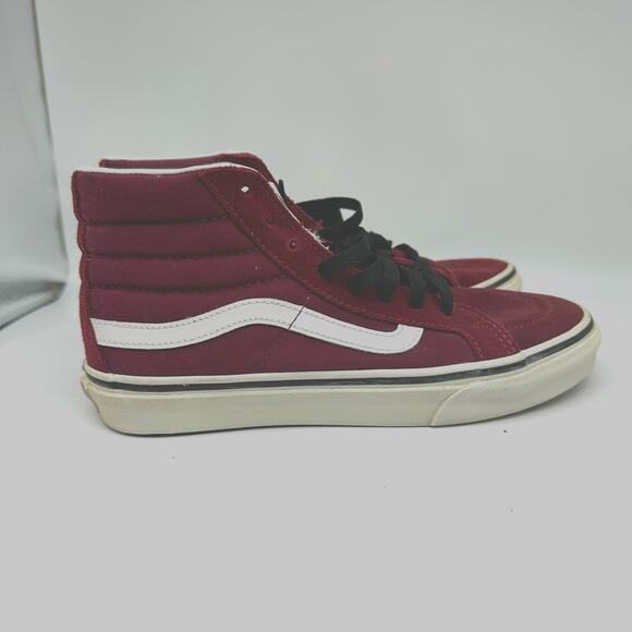 VANS Sk8-Hi Maroon High Top Sneaker Size Mens 5 Womens 6.5 Athleisure Skater - Picture 9 of 16